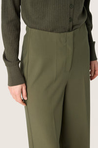 Soaked in Luxury Corinne Grape Leaf Wide Cropped Culotte Trouser, 30407013