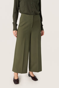 Soaked in Luxury Corinne Grape Leaf Wide Cropped Culotte Trouser, 30407013