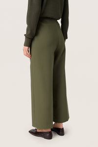 Soaked in Luxury Corinne Grape Leaf Wide Cropped Culotte Trouser, 30407013