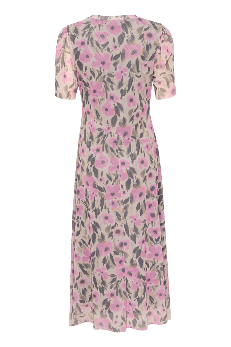 Soaked in Luxury SLAnaika Pastel Lavender Flower Print Mesh Dress, 30407300