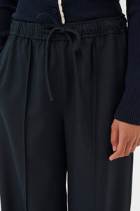 Soaked in Luxury SLLilu Eureka Salute Navy Wide Leg Joggers, 30408927