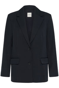 Soaked in Luxury SLLilu Salute Navy Single Breasted Blazer with Slit Detailing, 30408932