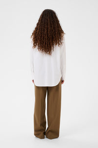 Soaked in Luxury SLNoelle Poplin Bright White Layering Shirt, 30409104