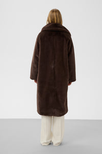 Soaked in Luxury SLEstacia Chocolate Brown Faux Fur Coat, 30409245