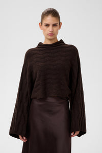 Soaked in Luxury SLIdalia Chocolate Ganache Cropped Pullover, 30409447