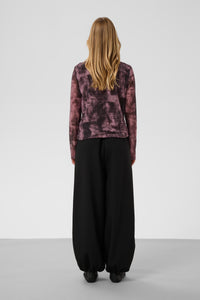 Soaked In Luxury SLAldora Nalu Huckleberry Shadow Cowlneck Mesh Top, 30409481