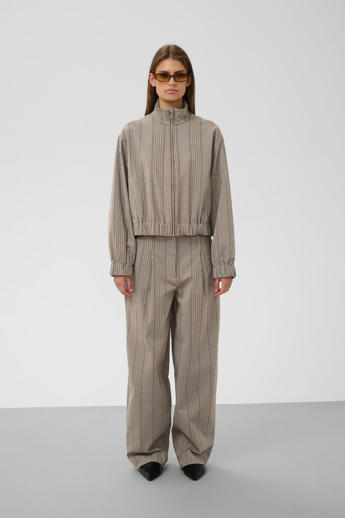 Soaked in Luxury SLKinabalu Check Barrel Trousers, 30409602