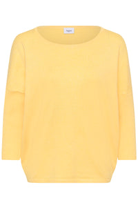 Saint Tropez Mila Lemon Drop Melange Round Neck Knit, 30500003