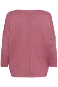 Saint Tropez Mila Dusky Pink Melange Round Neck Knit