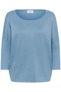 Saint Tropez Mila Blue Shadow Round Neck Knit