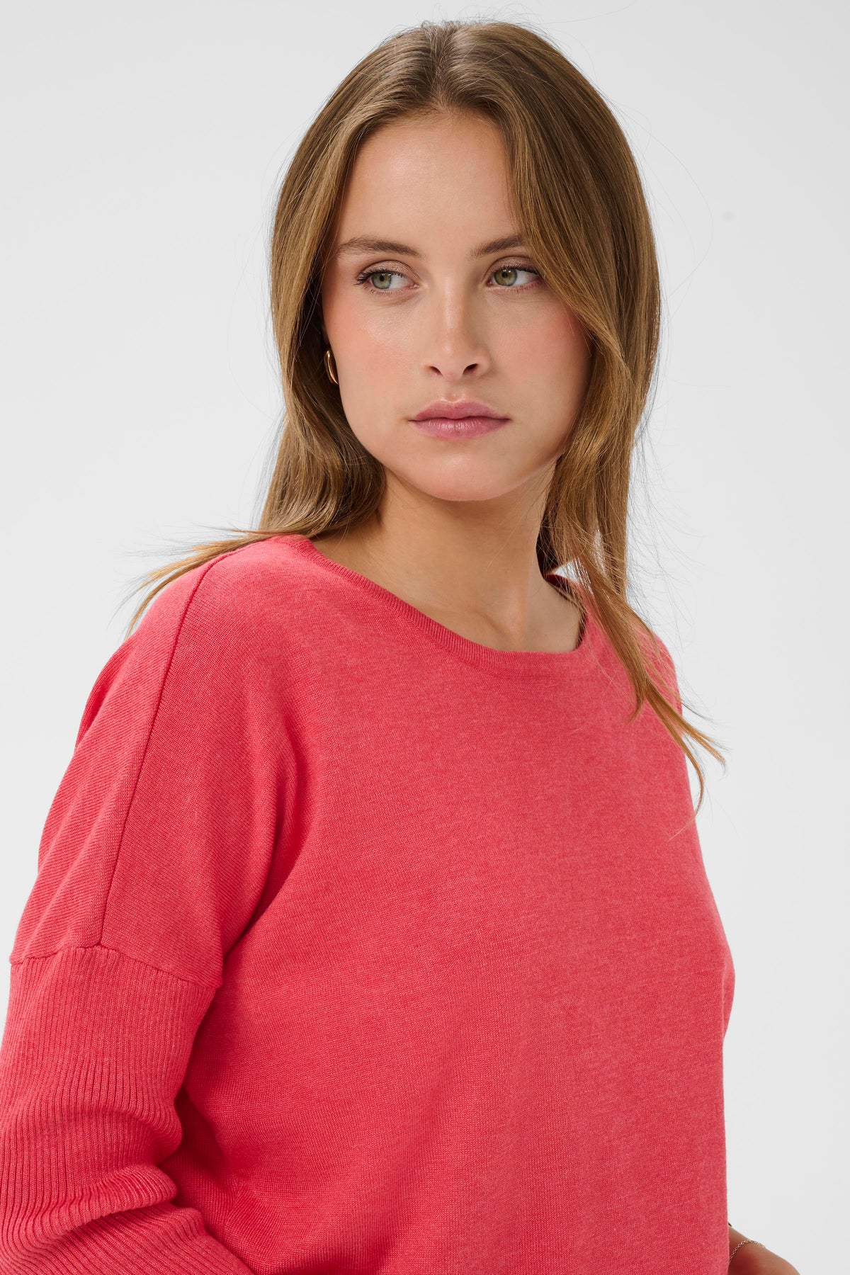 Saint Tropez Mila Honeysuckle Melange Round Neck Knit, 30500003