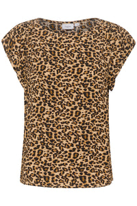 Saint Tropez Blanca Adele Black Leopard Printed Blouse