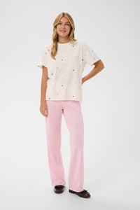 Saint Tropez Johanna Ice Pink Multi Heart Oversized T-Shirt, 30513937