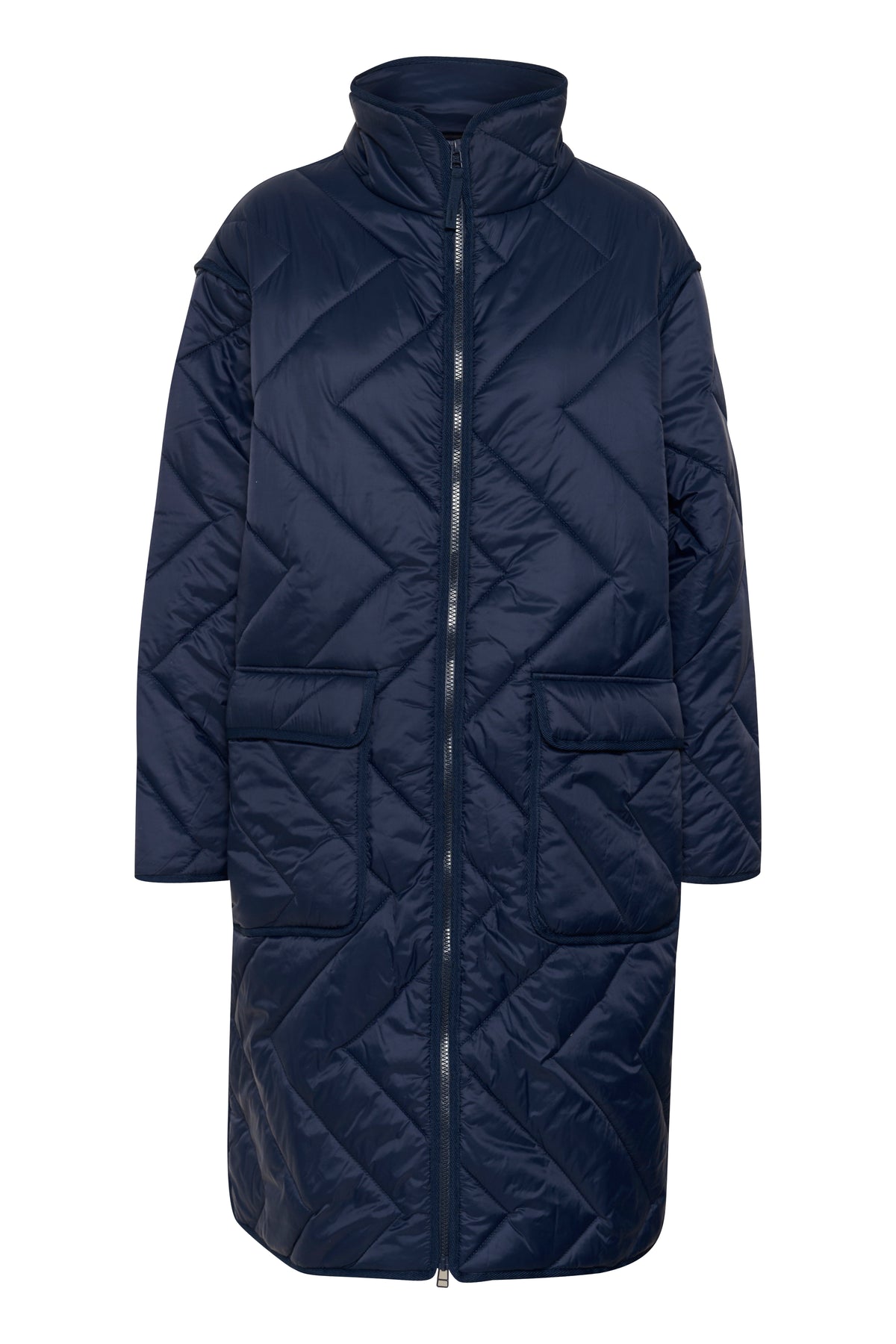 Saint Tropez Lucinda Night Sky Longline Quilted Coat, 30514131