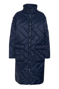 Saint Tropez Lucinda Night Sky Longline Quilted Coat, 30514131