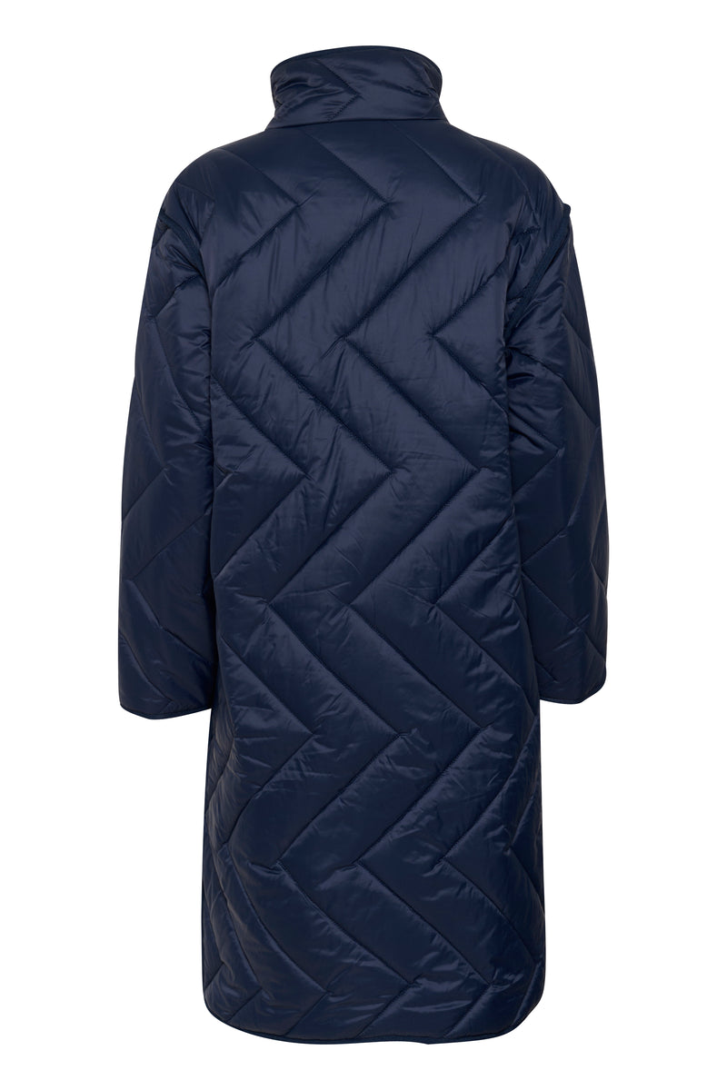 Saint Tropez Lucinda Night Sky Longline Quilted Coat, 30514131