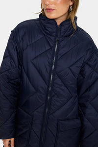 Saint Tropez Lucinda Night Sky Longline Quilted Coat, 30514131