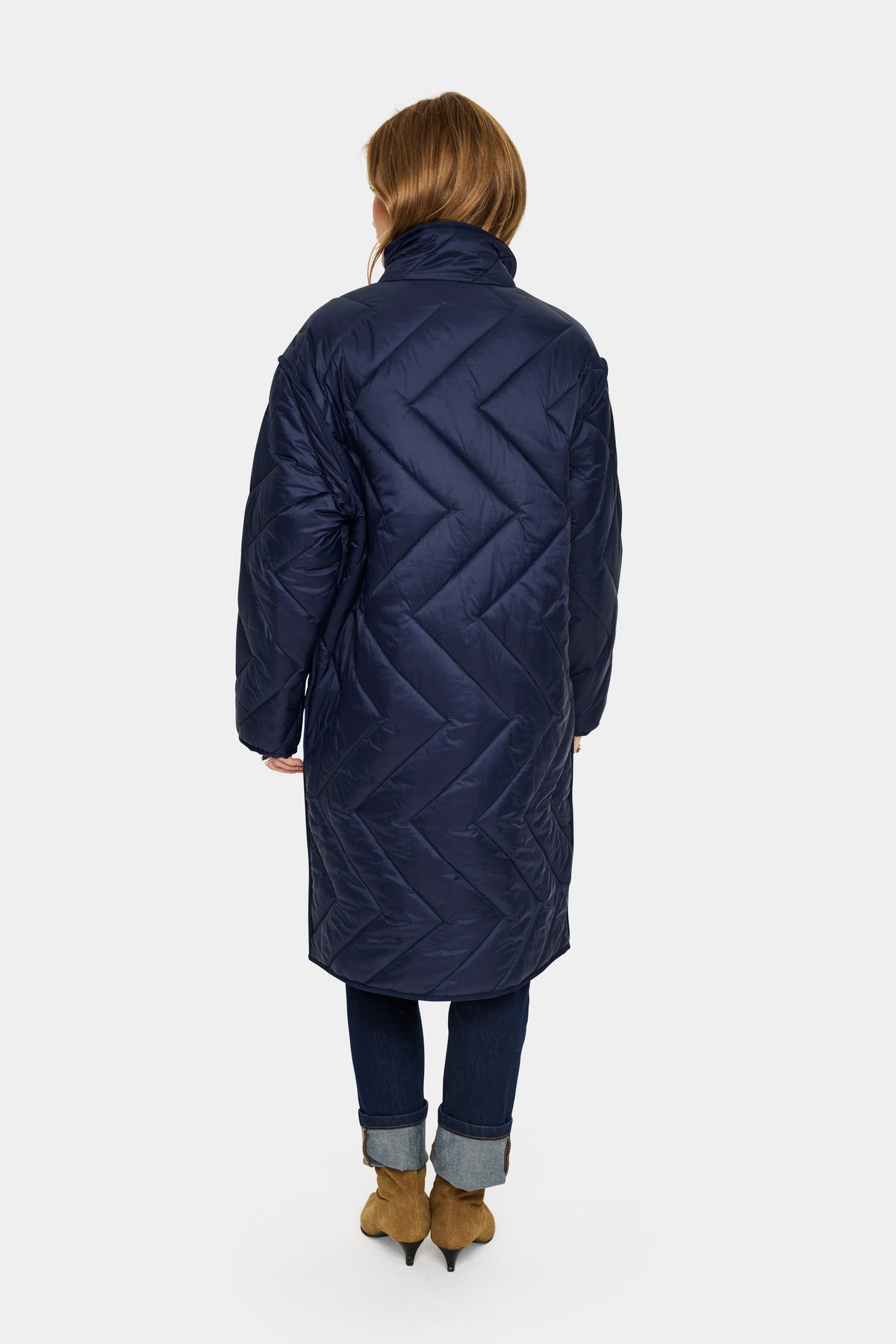 Saint Tropez Lucinda Night Sky Longline Quilted Coat, 30514131