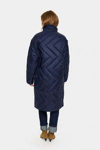 Saint Tropez Lucinda Night Sky Longline Quilted Coat, 30514131