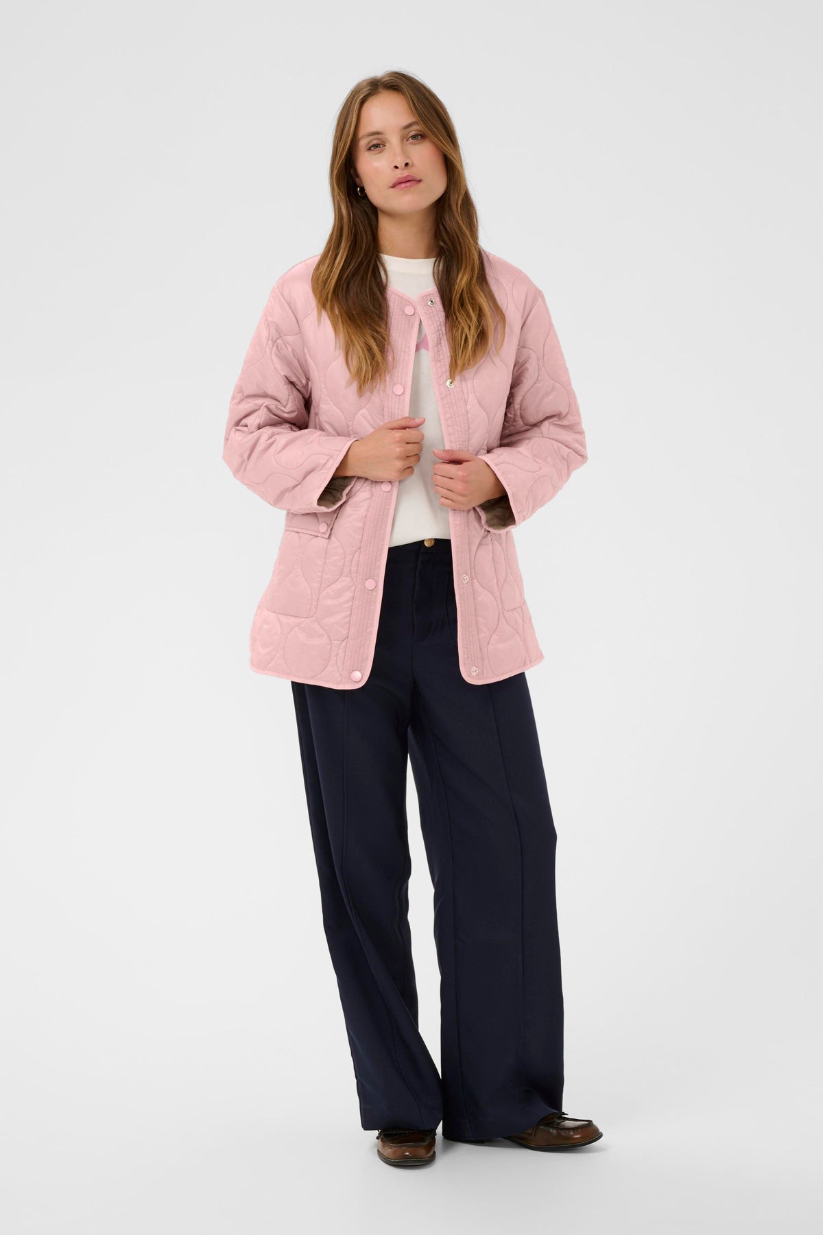 Saint Tropez Ottavia Zephyr Pink Quilted Jacket, 30514668