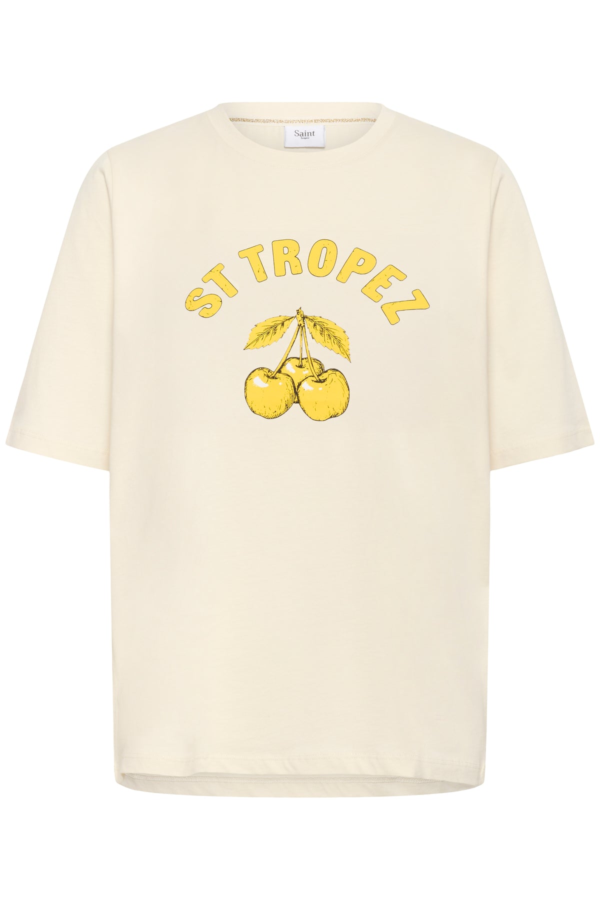 Saint Tropez Octavia Creme 'StTropez' Logo T-Shirt, 30514706
