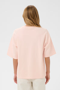 Saint Tropez Pexton Baby Pink Heart Bow Embroidered Boxy T-Shirt, 30514916