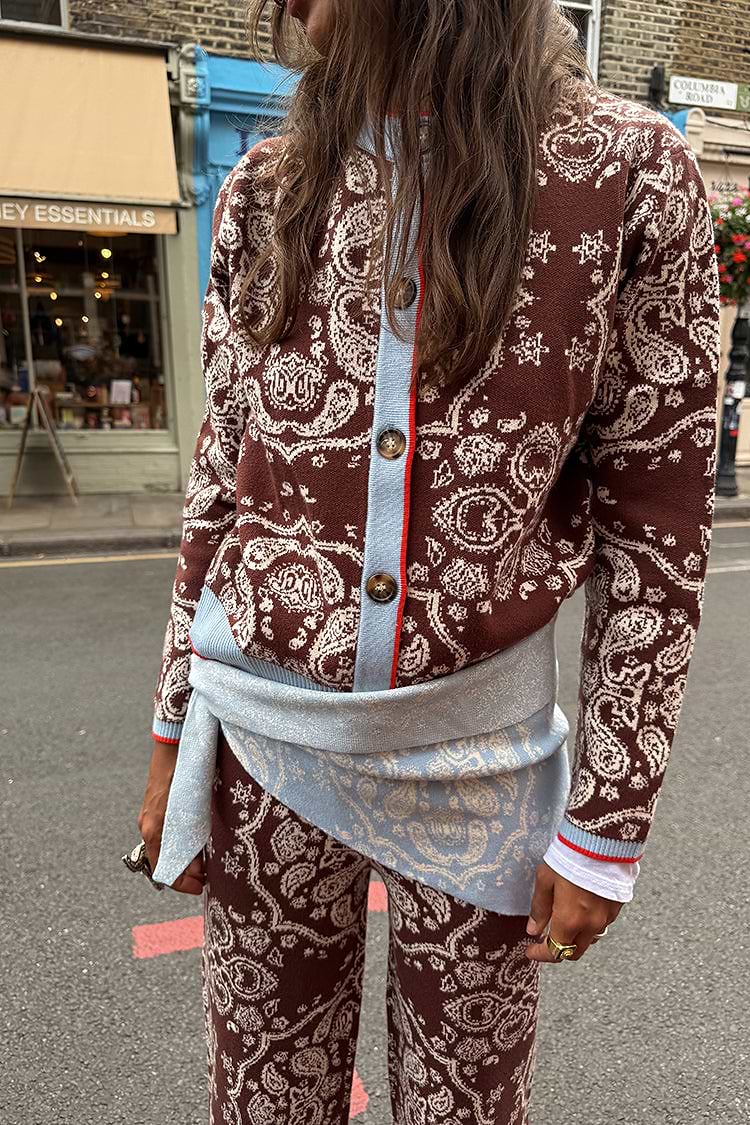 Never Fully Dressed Chocolate Holly Cardigan with Bandana