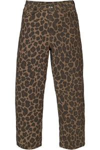 Garcia Chyla HighWaisted Leopard Print Barrel Leg Jeans