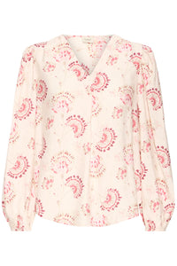 FRANSA FRKalia Orchid Floral V-Neck Blouse