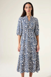 Garcia Summer Cobalt Abstract Printed Midi Dress
