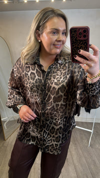 Access Fashion Leopard Print Oversized Shirt, 64-7055
