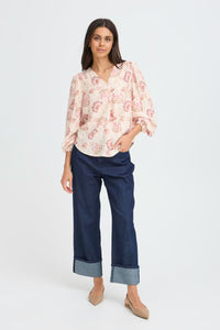 FRANSA FRKalia Orchid Floral V-Neck Blouse