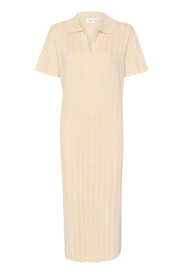 Saint Tropez Fumiko Crème Knitted Midi Dress