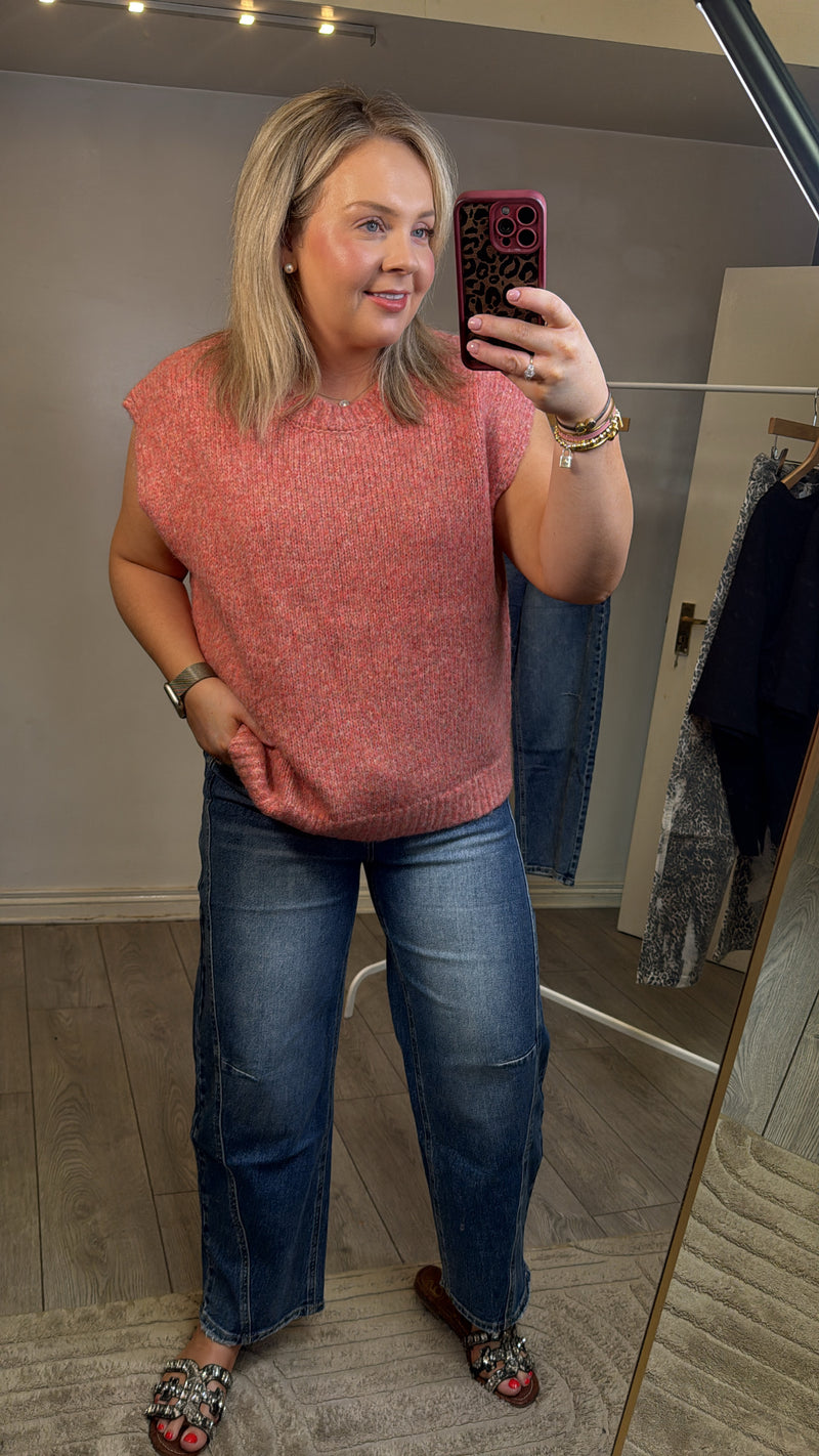 Toxik Highwaisted Barrel Leg Denim Jeans