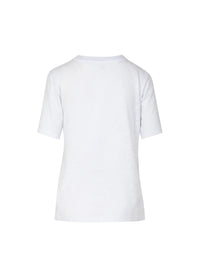 Coster Copenhagen White T-Shirt with Pink Embroidered Smiley Face