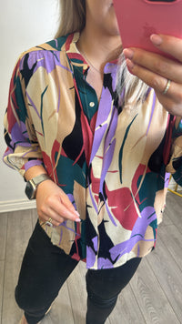 Grace and Mila Nymphea Multi Printed Oversized Blouse