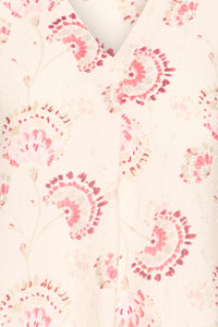 FRANSA FRKalia Orchid Floral V-Neck Blouse