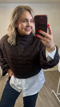 Soaked in Luxury SLIdalia Chocolate Ganache Cropped Pullover, 30409447