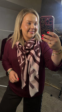 Fransa FrJilla Port Royale Geometric Print Scarf