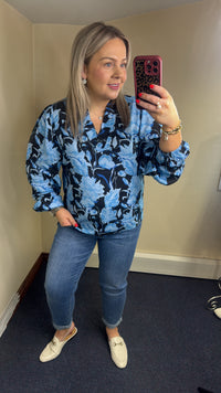 BACK IN STOCK - Toxik Highwaisted Boyfriend Medium Blue Denim Cropped Jeans