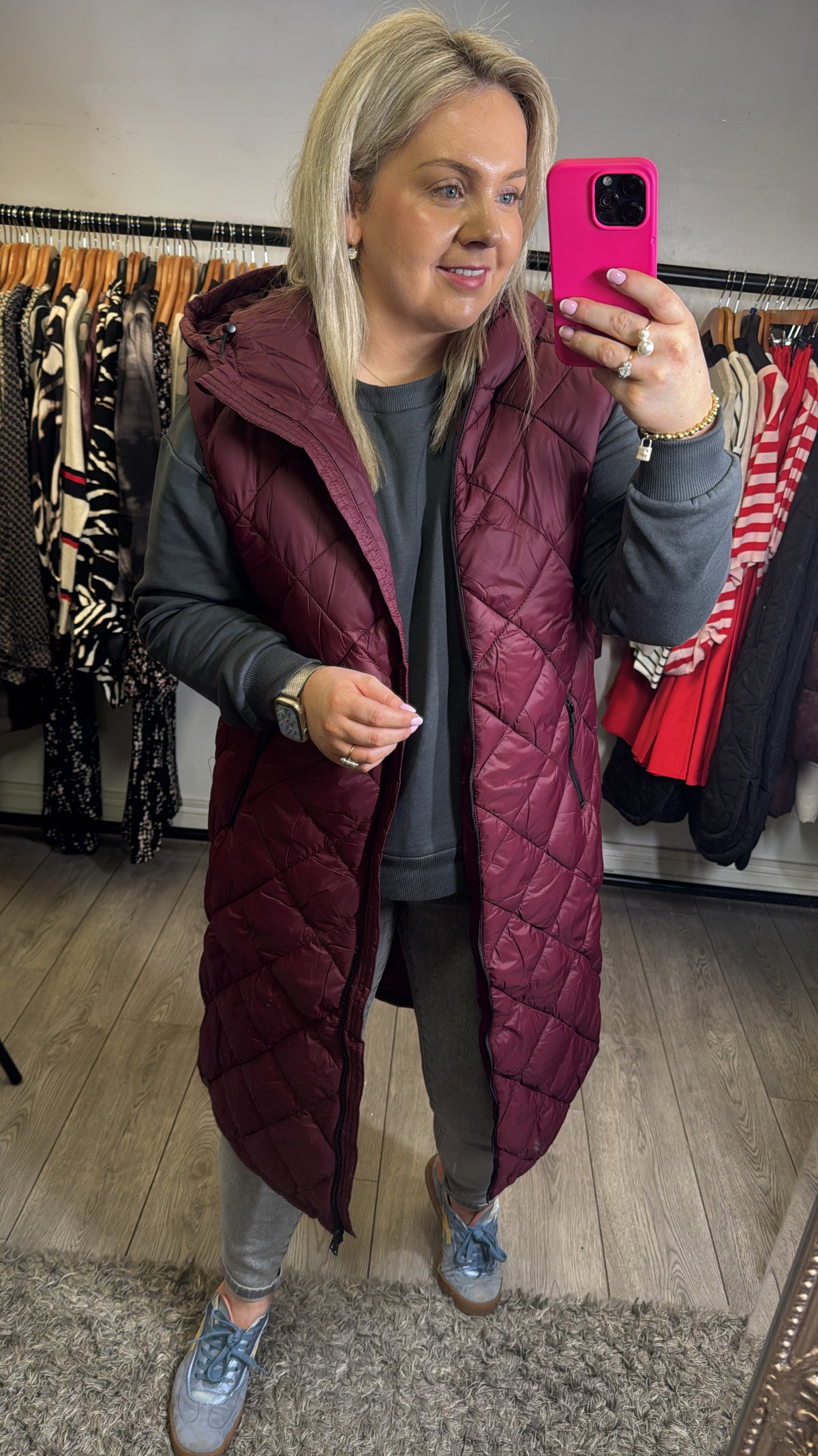 B.Young Byberta Port Royale Long Quilted Gilet, 20816942