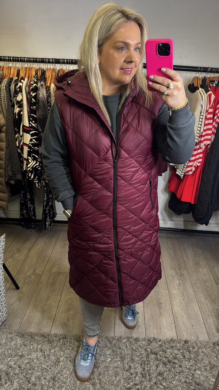 B.Young Byberta Port Royale Long Quilted Gilet, 20816942