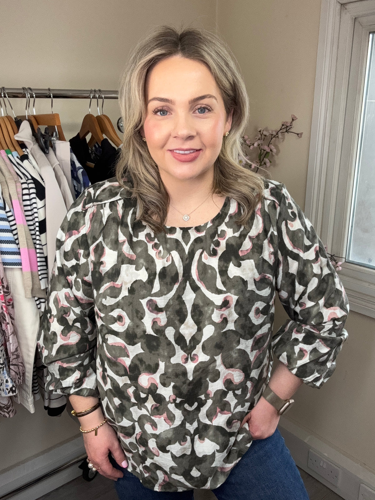 Fransa FrAriana Smokey Olive Printed Blouse, 20617394