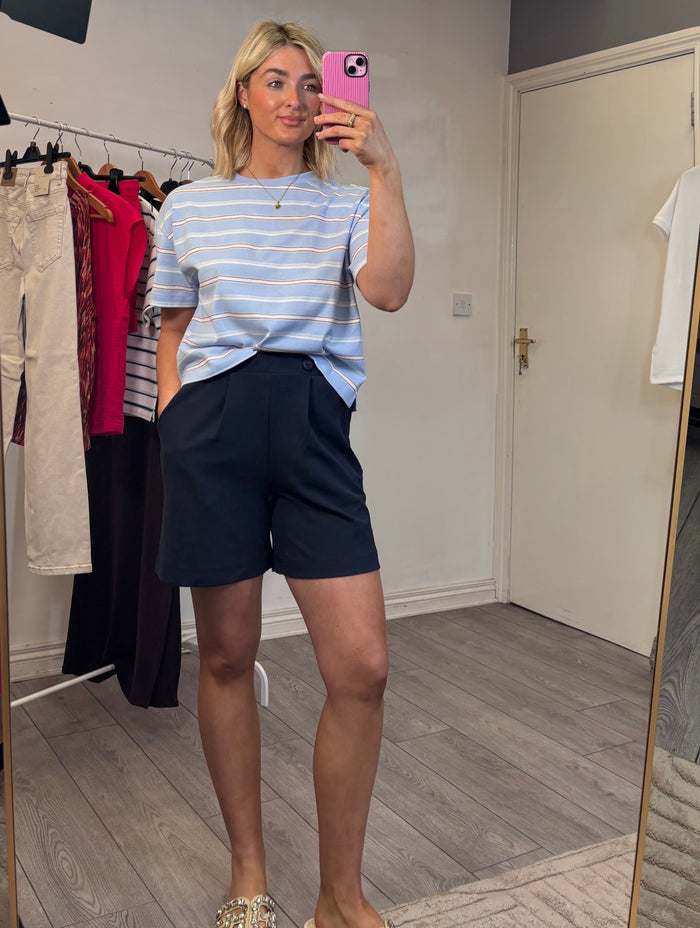 Grace & Mila Welson Blue Striped T-Shirt