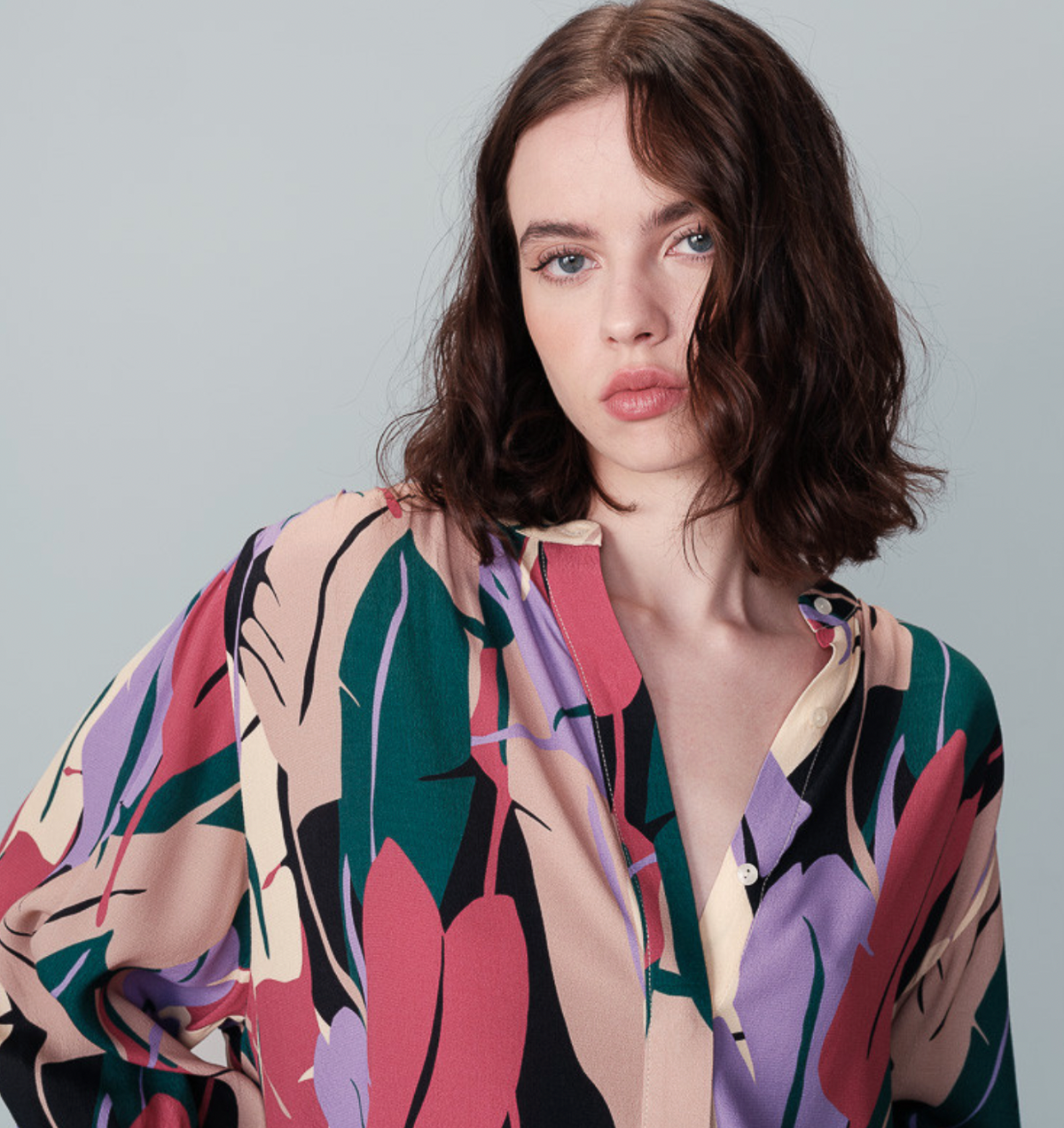 Grace and Mila Nymphea Multi Printed Oversized Blouse