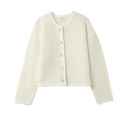 Grace & Mila Narnia Ecru Knitted Button Cardigan