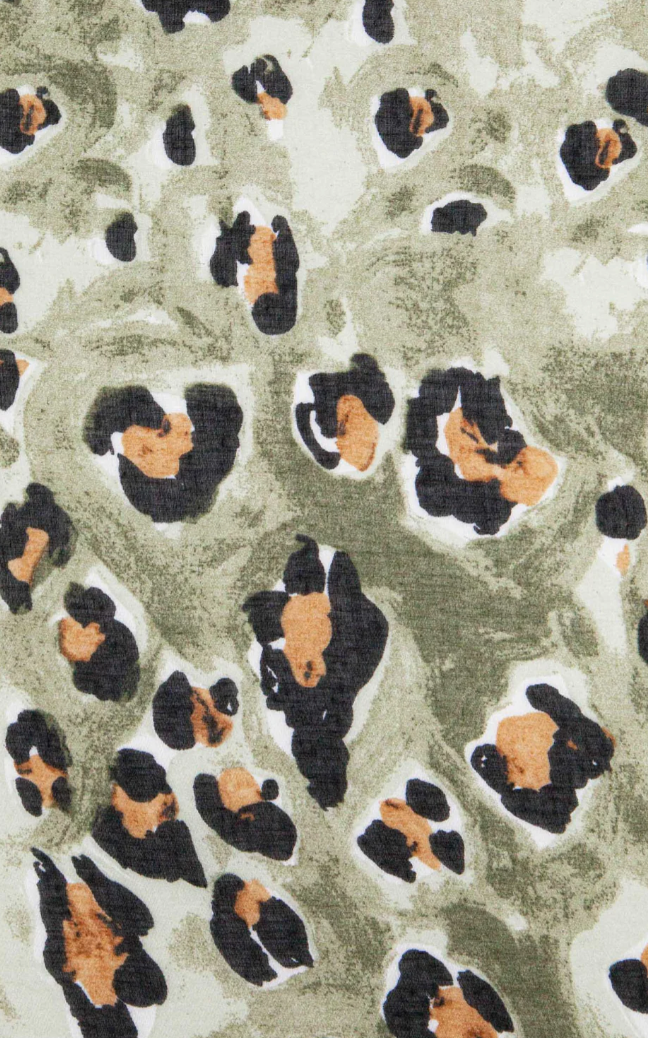 Ruby 67 Raya Khaki Leopard Print Scarf