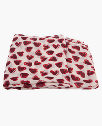 Ruby 67 Kara White/Red Hearts Scarf