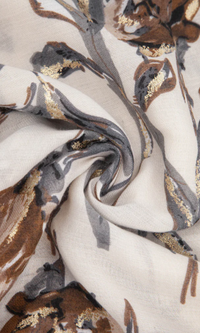 Ruby 67 Vaeda Cream Floral Scarf