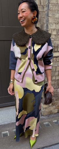 Never Fully Dressed Teal Mara Abstract Cheryl Cardigan